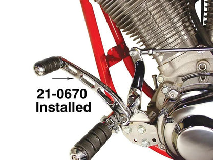 V-Twin Billet Chrome Slotted Shifter Lever for Harley Davidson FXST Models by V-Twin