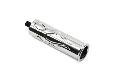 V-Twin Chrome Billet Flame Shifter Footpeg with Threaded Stud for Harley Davidson by V-Twin