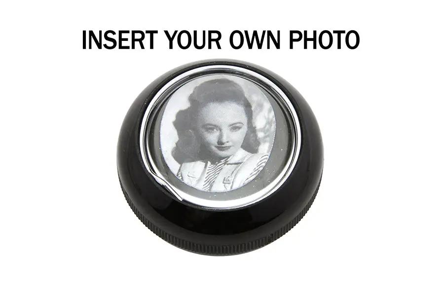 V-Twin Photo Shifter Knob with Convex Glass Lens and Internal Photo Opening by V-Twin