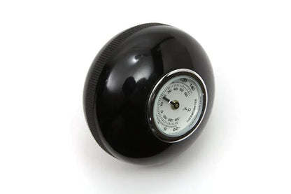 V-Twin Large Black Shifter Knob with Temperature Gauge for Harley Davidson FL Models by V-Twin