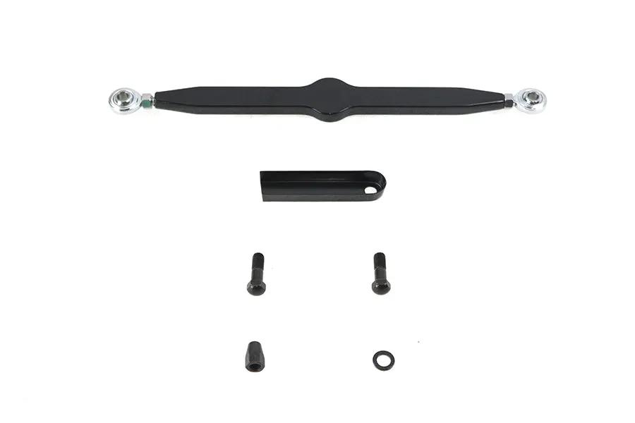 V-Twin 12 Inch Skull Shift Rod Kit Black with Adjustable Ball Joint Ends by V-Twin