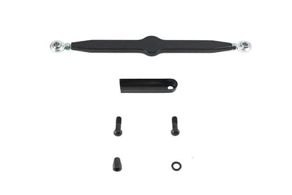 V-Twin 12 Inch Skull Shift Rod Kit Black with Adjustable Ball Joint Ends by V-Twin