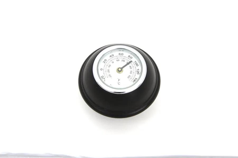 V-Twin Small Black Shifter Knob with Temperature Gauge for Harley Davidson FL (1941-1950) by V-Twin