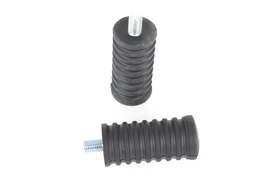 V-Twin Rubber Shifter Footpeg Set Black for Harley Davidson FLT (1979-1988) by V-Twin
