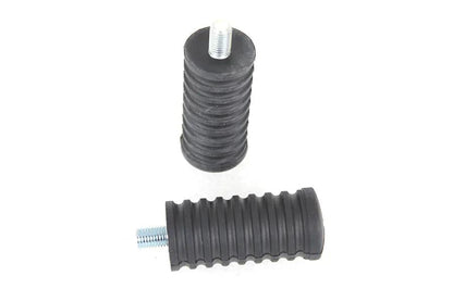 V-Twin Rubber Shifter Footpeg Set Black for Harley Davidson FLT (1979-1988) by V-Twin