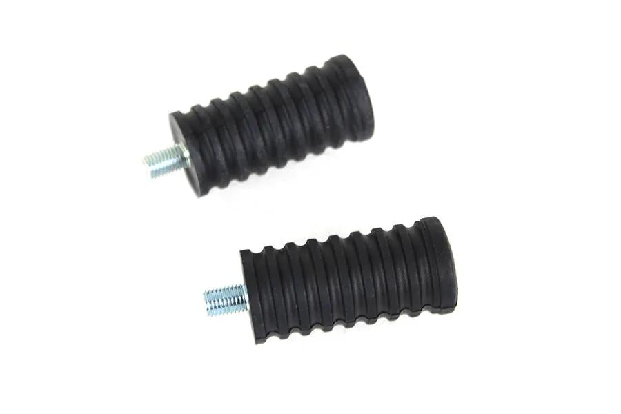 V-Twin Rubber Shifter Footpeg Set Black for Harley Davidson FLT (1979-1988) by V-Twin
