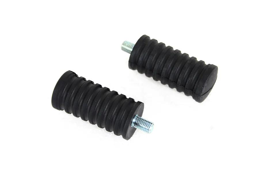 V-Twin Rubber Shifter Footpeg Set Black for Harley Davidson FLT (1979-1988) by V-Twin