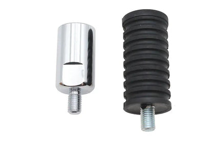 V-Twin Shifter Peg Extension Kit with Black Rubber Pegs and Chrome Extension by V-Twin