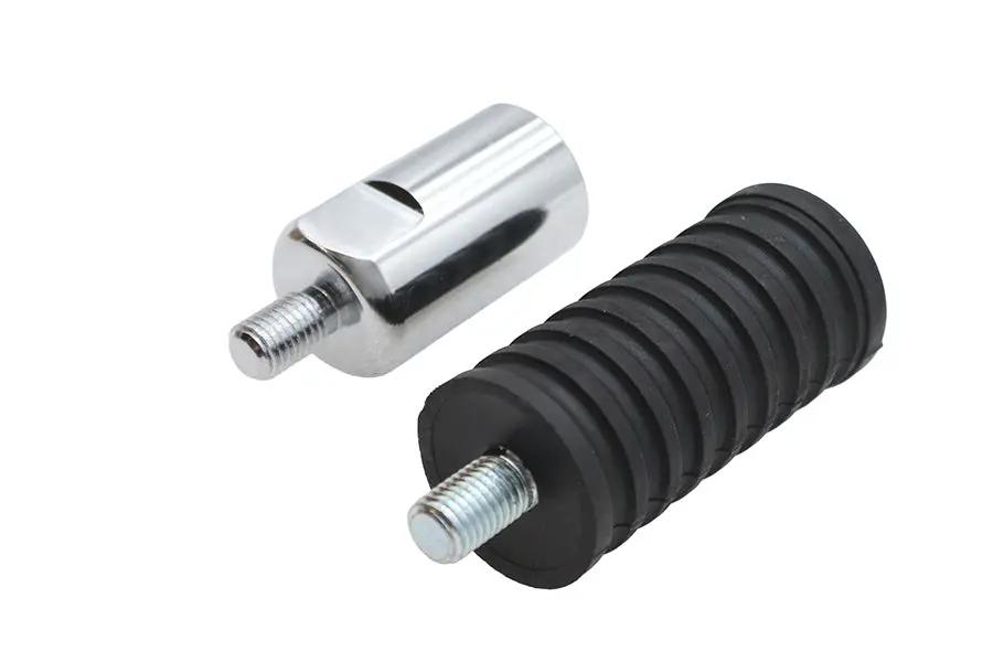 V-Twin Shifter Peg Extension Kit with Black Rubber Pegs and Chrome Extension by V-Twin