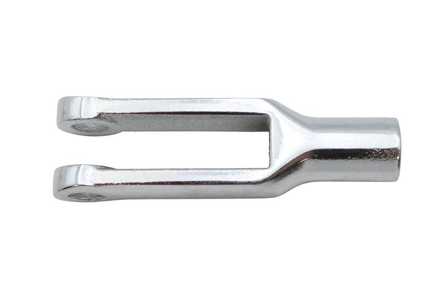 V-Twin Forked Chrome Rod End Clevis with 1/4 Inch Pin Hole for Shifter Rods by V-Twin