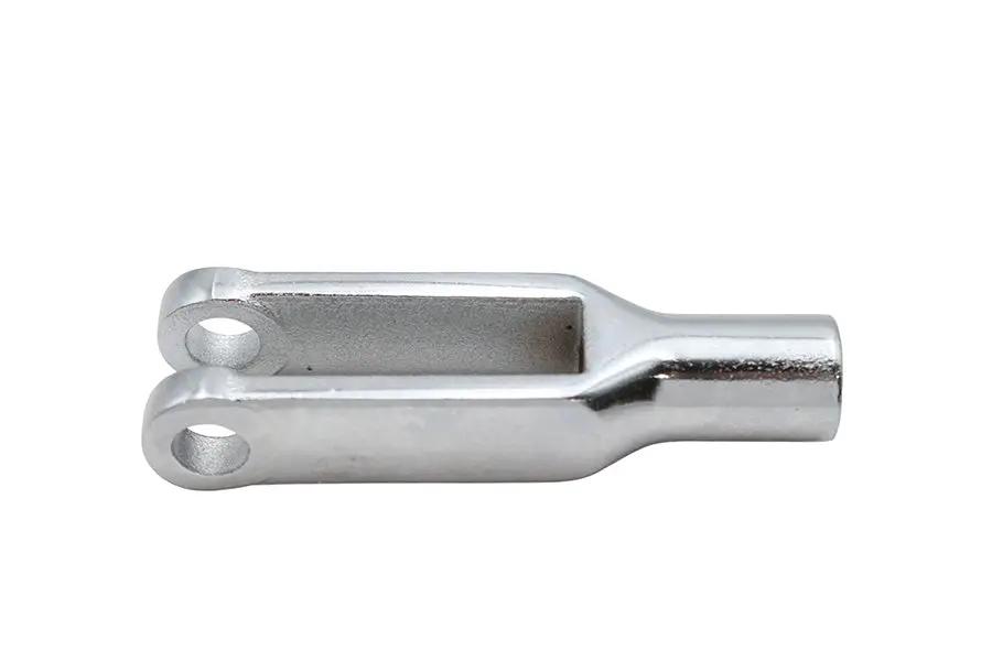 V-Twin Forked Chrome Rod End Clevis with 1/4 Inch Pin Hole for Shifter Rods by V-Twin