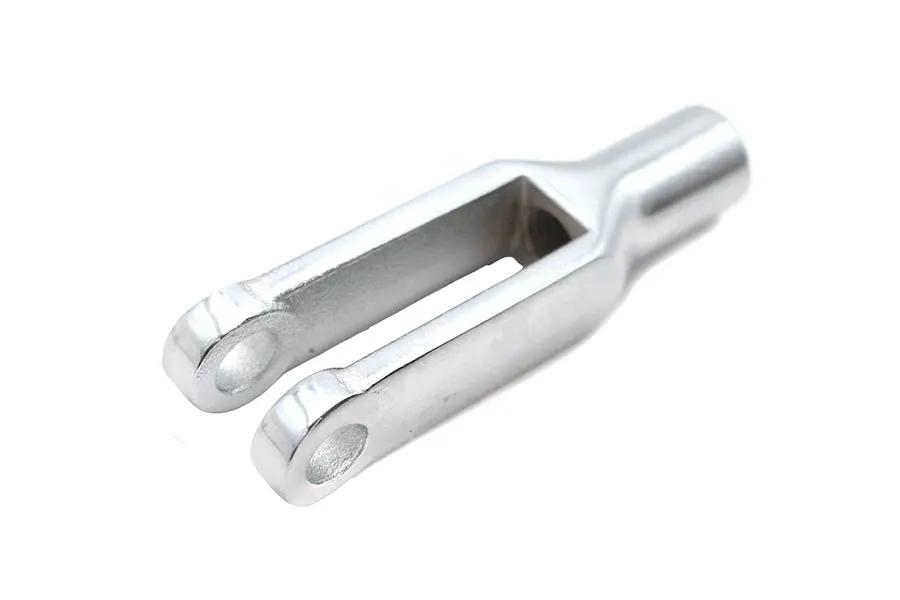 V-Twin Forked Chrome Rod End Clevis with 1/4 Inch Pin Hole for Shifter Rods by V-Twin