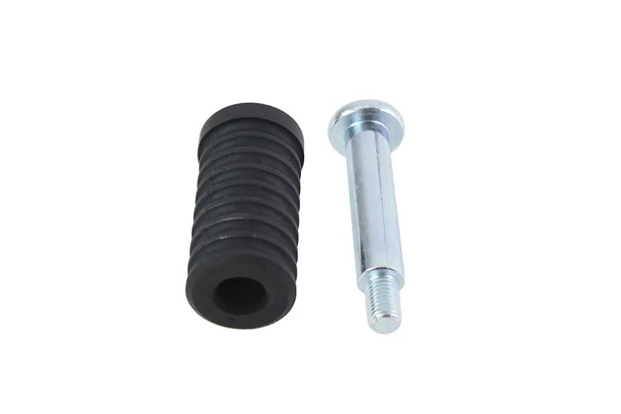 V-Twin Rubber Shifter Peg Black with Chrome Allen Screw for Harley Davidson FL Models by V-Twin