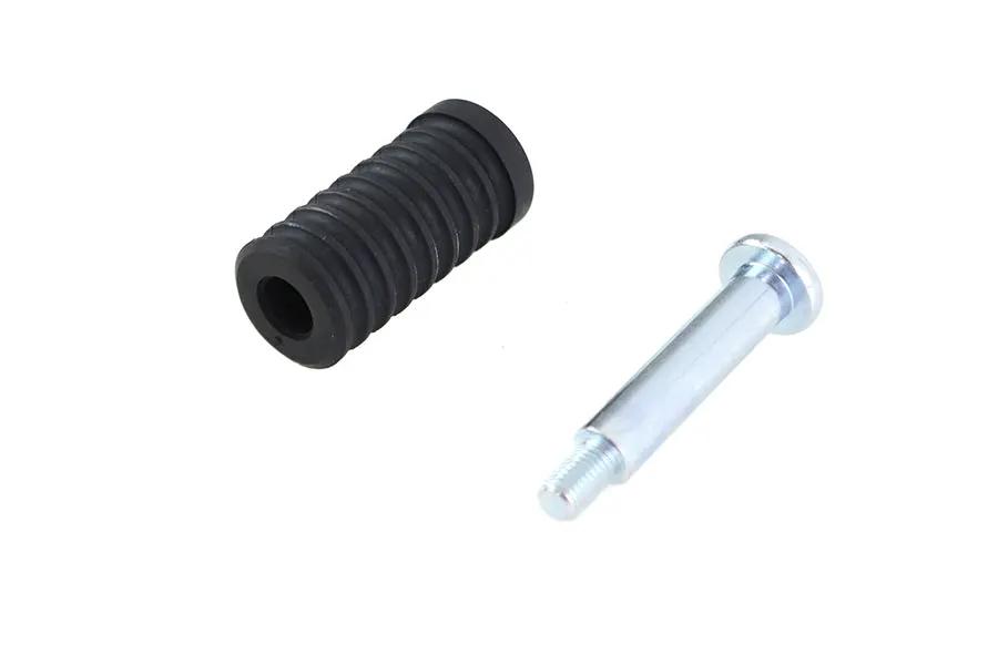 V-Twin Rubber Shifter Peg Black with Chrome Allen Screw for Harley Davidson FL Models by V-Twin