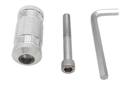 V-Twin Silver Knurled Four Grooved Shifter Footpeg for Harley Davidson Models - Part 17-0469 by V-Twin