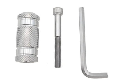 V-Twin Silver Knurled Four Grooved Shifter Footpeg for Harley Davidson Models - Part 17-0469 by V-Twin