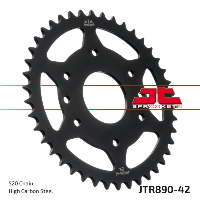 JT Sprocket 42 Tooth JTR890.42zbk - Durable Motorcycle Chain Sprocket
