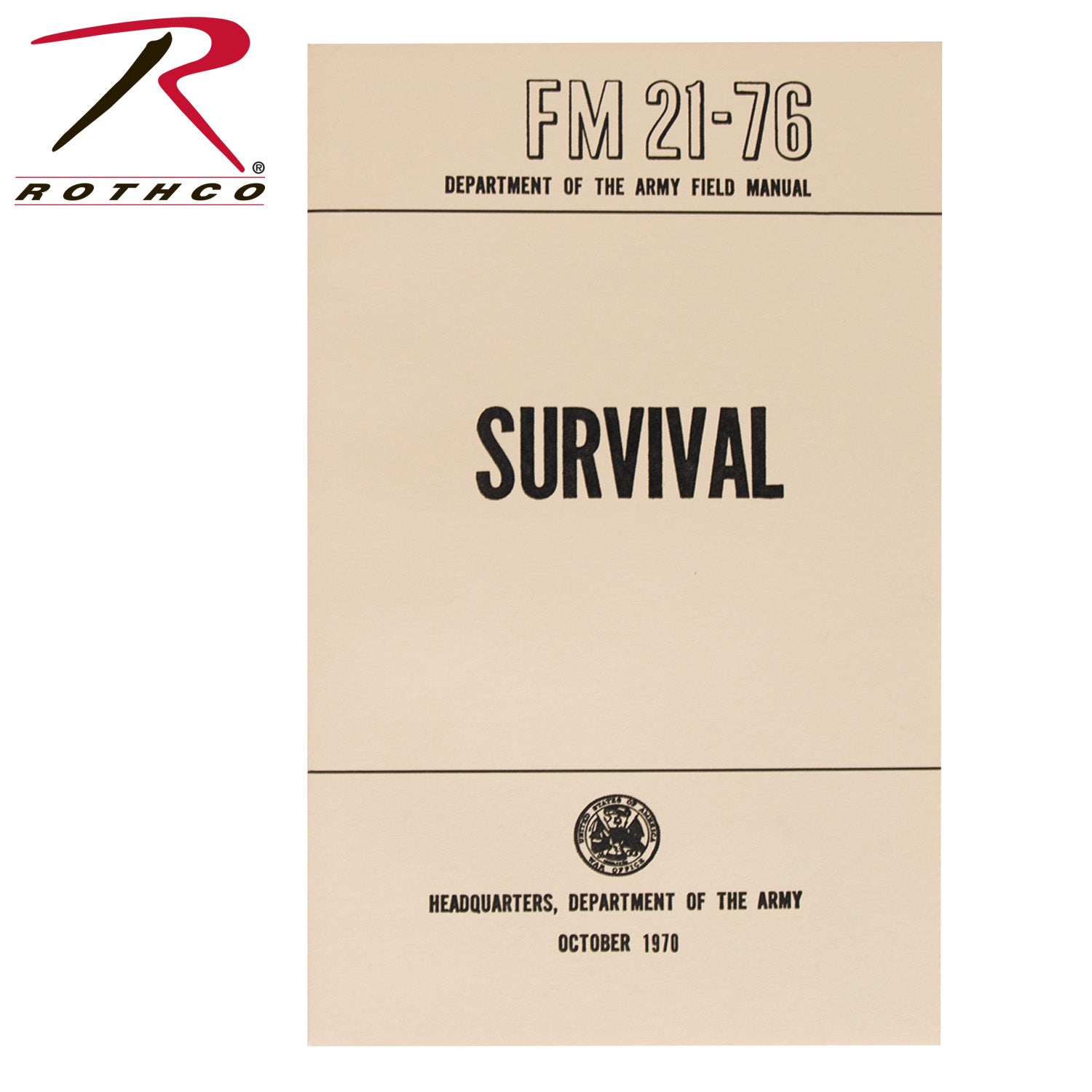 Rothco Survival Manual Model FM 21-76 - Essential Outdoor & Military Field Guide