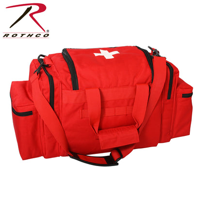 Rothco EMT Bag Red - Durable First Responder Organizer with Multiple Pockets and Removable Inner Compartment
