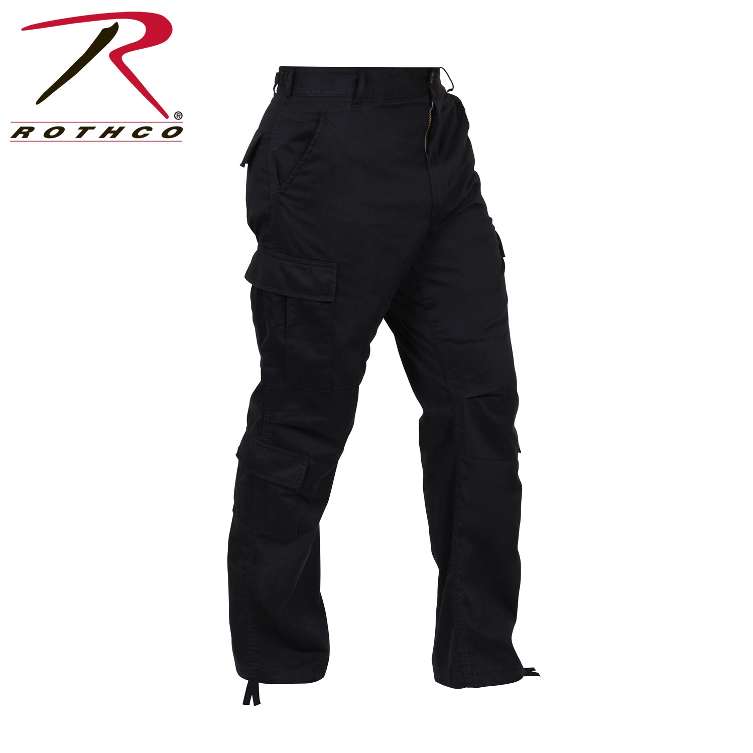 Rothco Vintage Paratrooper Cargo Fatigue Pants in Black, Size Large