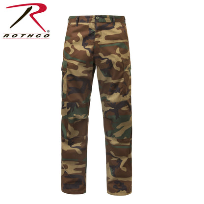 Rothco Relaxed Fit Zipper Fly BDU Pants in Woodland Camo Size M