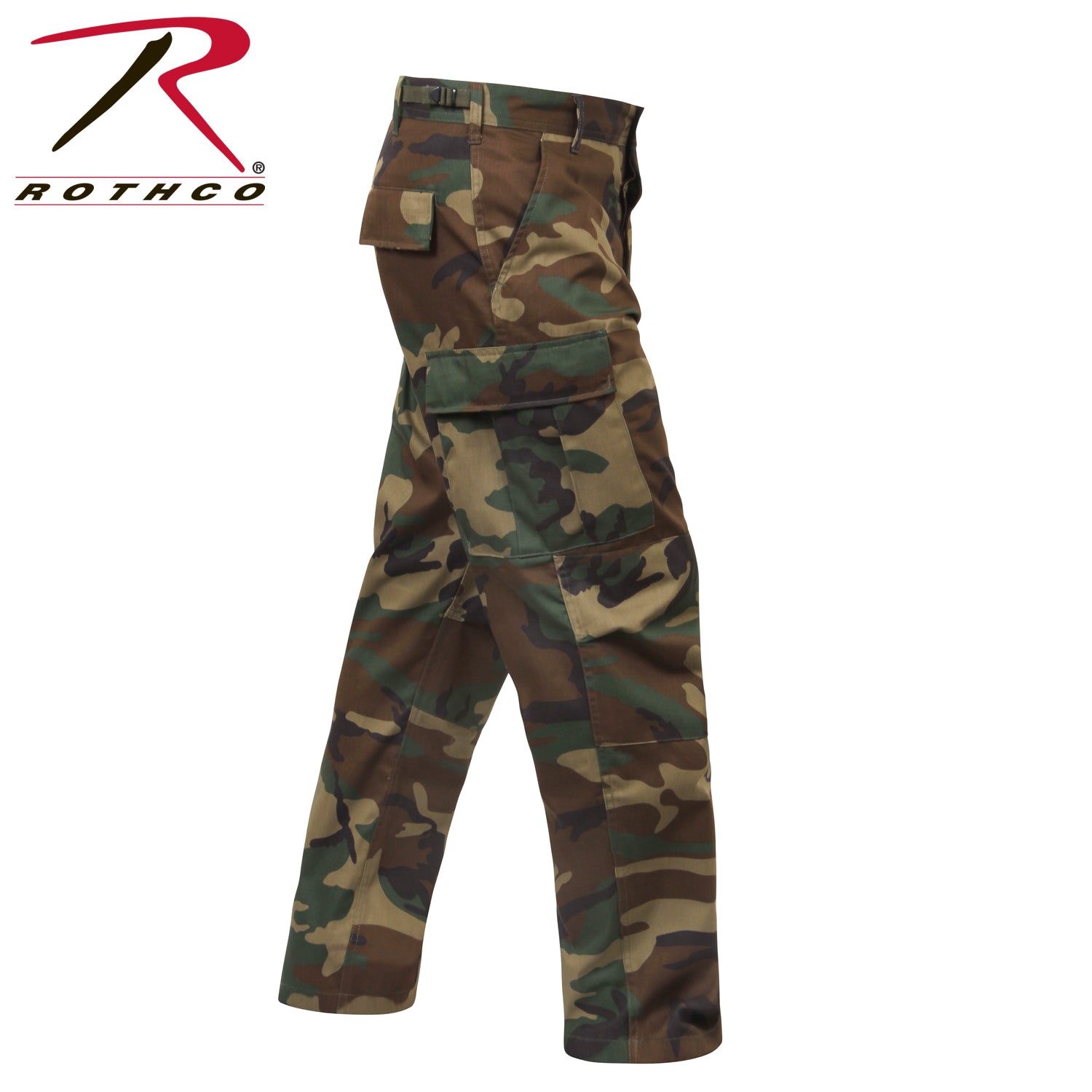 Rothco Relaxed Fit Zipper Fly BDU Pants in Woodland Camo Size M