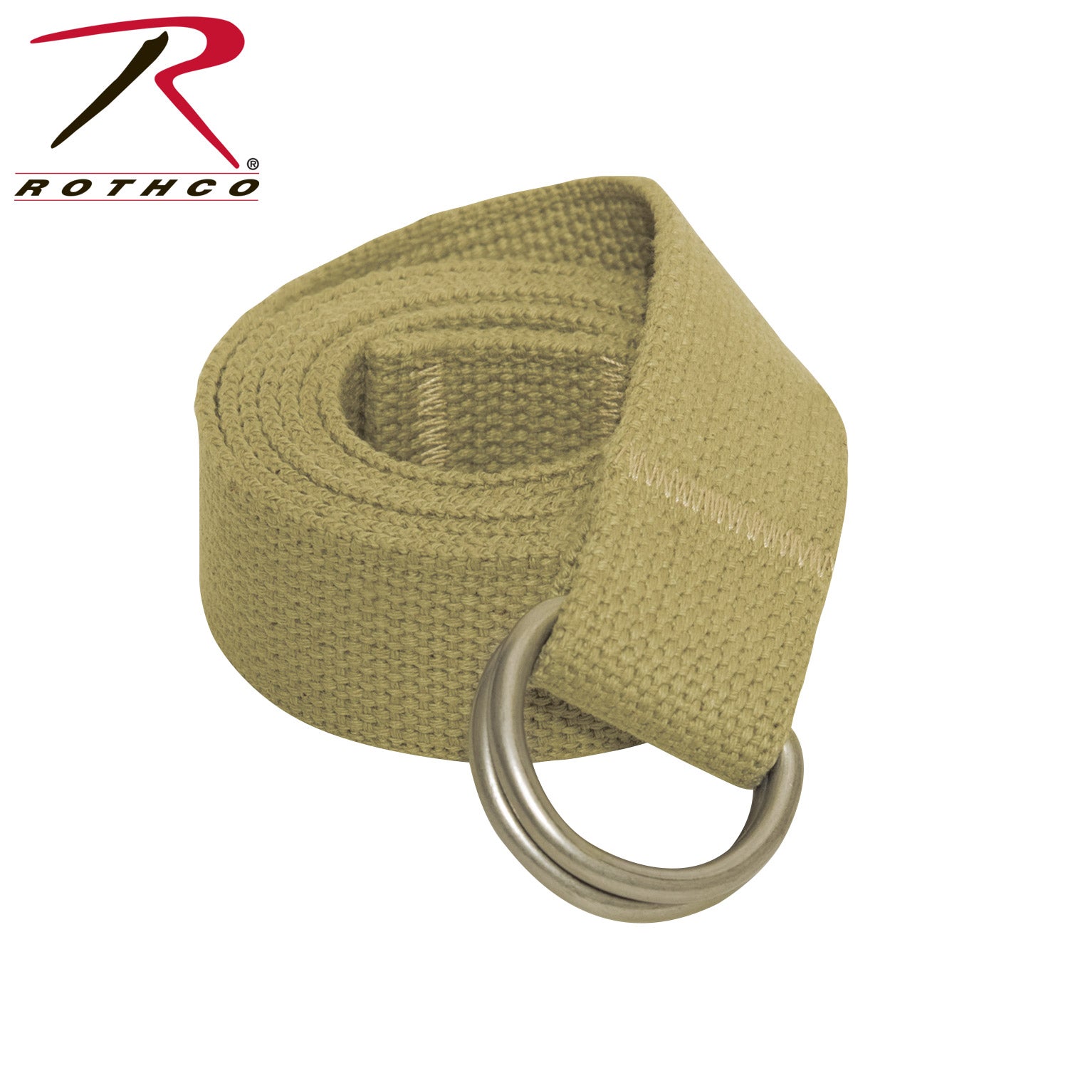 Rothco D-Ring Expedition Web Belt Khaki Size M - Durable Adjustable Utility Belt