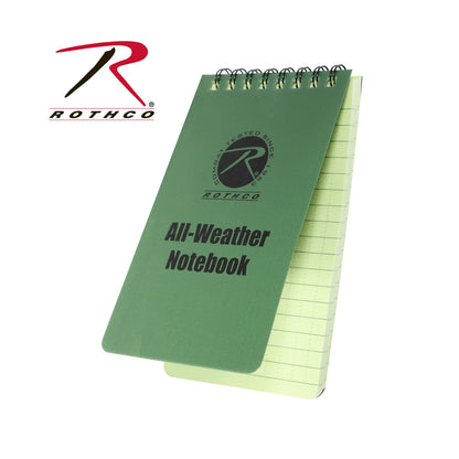 Rothco All-Weather Waterproof Notebook 3 x 5 Inches in Olive Drab