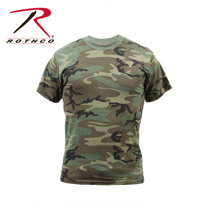 Rothco Vintage Camo T-Shirt Woodland Camo Size Large