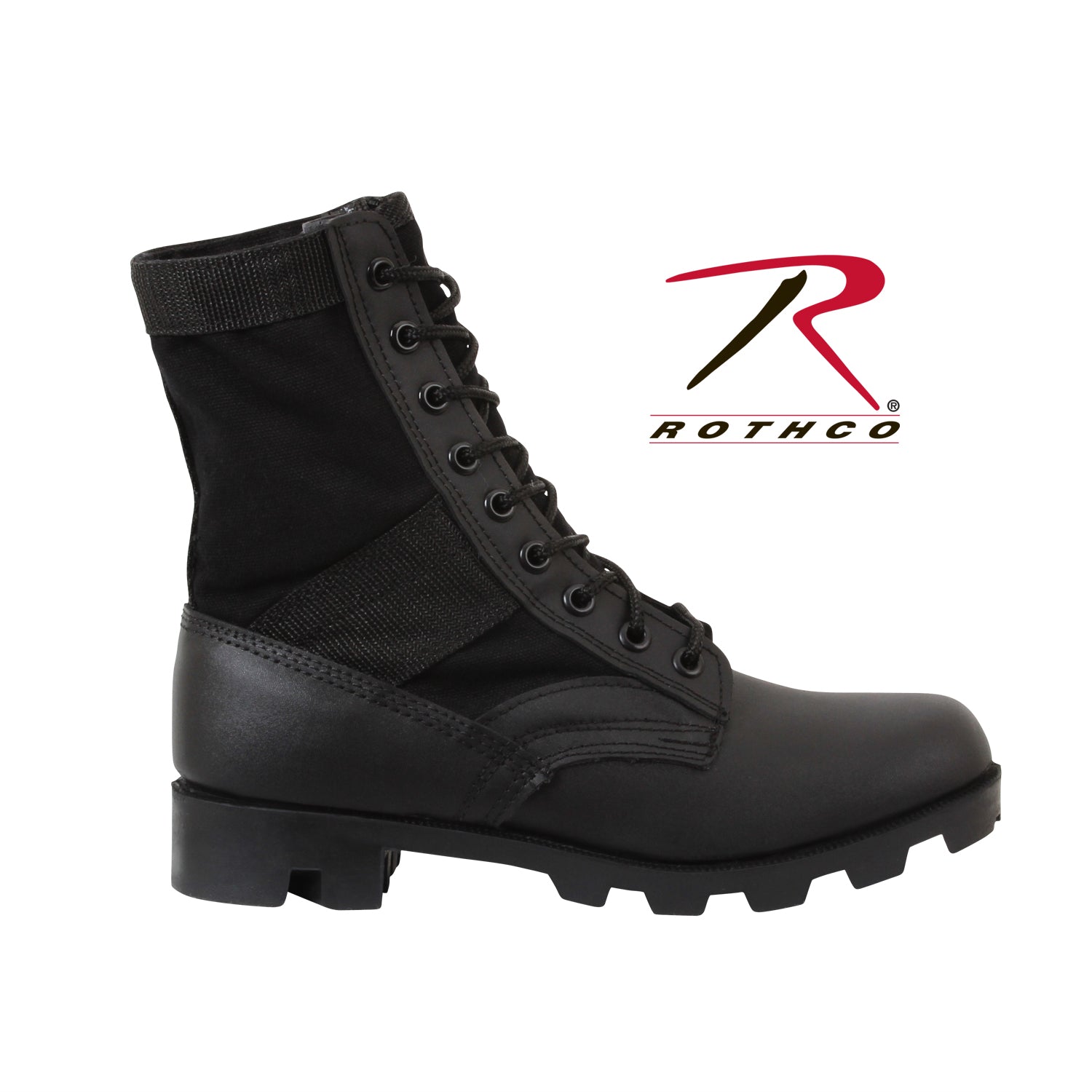 Rothco Jungle Boots - 8 Inch Black, Part Number 5081-R3