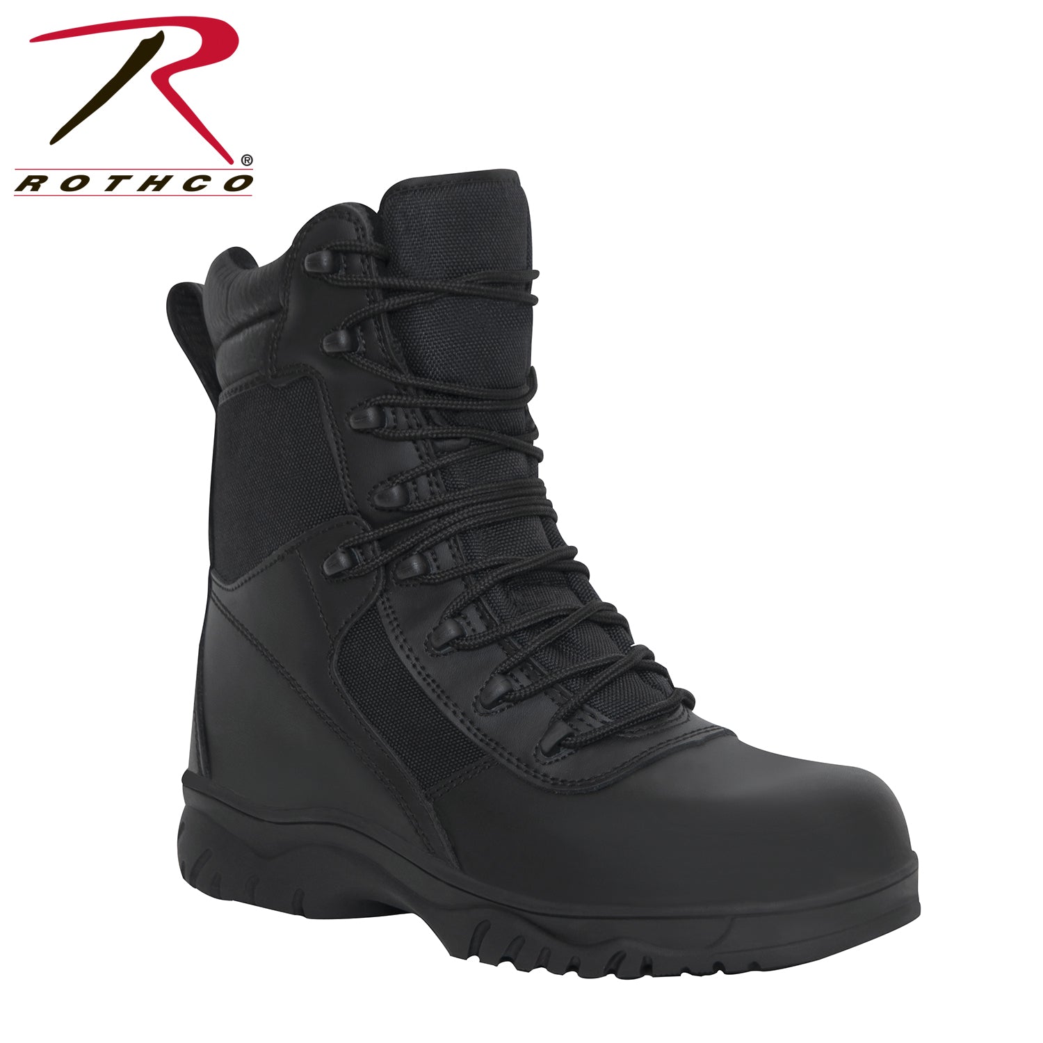 Rothco 8-Inch Forced Entry Composite Toe Tactical Boot with Side Zipper, Size 6.5