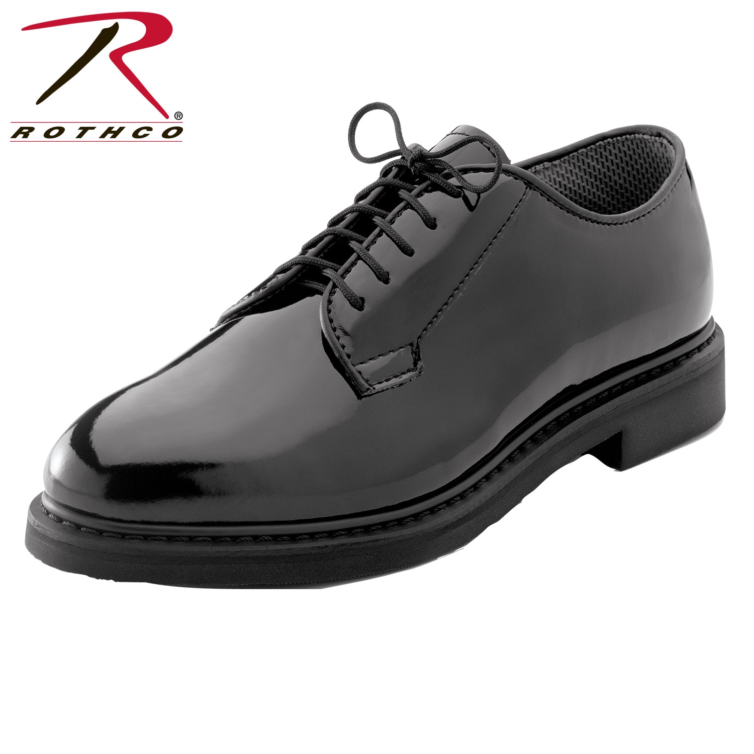 Rothco Uniform Hi-Gloss Oxford Dress Shoe - Wide Width, Size 7