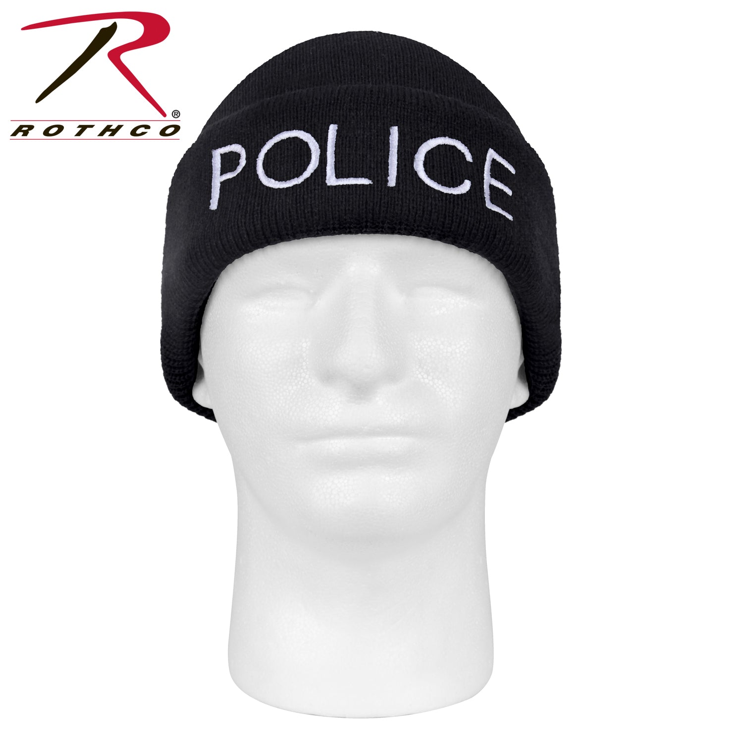 Rothco Public Safety Embroidered Watch Cap with Police Emblem - Warm Acrylic Beanie for Security and Law Enforcement