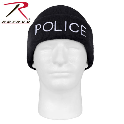 Rothco Public Safety Embroidered Watch Cap with Police Emblem - Warm Acrylic Beanie for Security and Law Enforcement