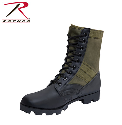 Rothco Jungle Boots - 8 Inch Olive Drab with Breathable Canvas and Maximum Traction