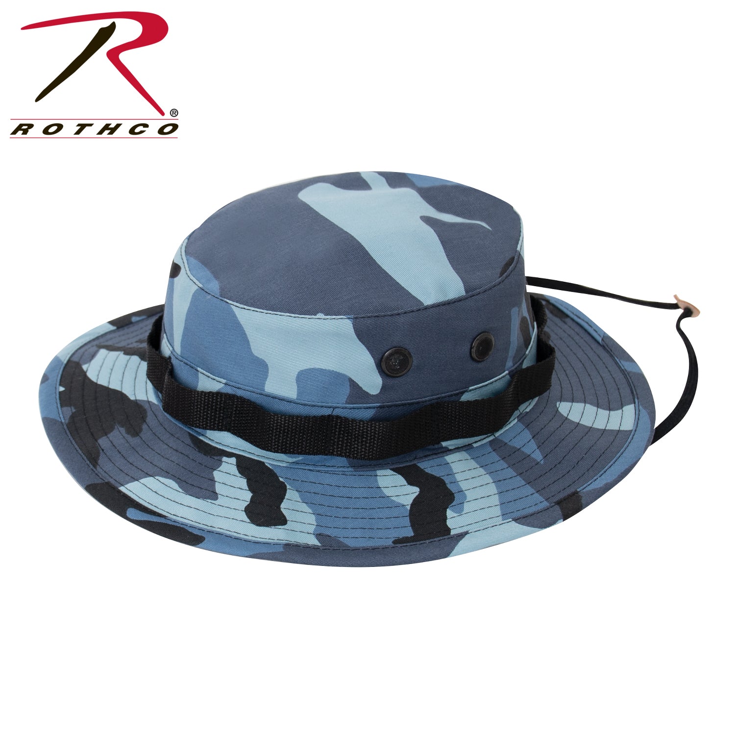 Rothco Camo Boonie Hat Sky Blue Camo Part Number 5802-SKYCAM-H7-1-2 for Outdoor & Tactical Use