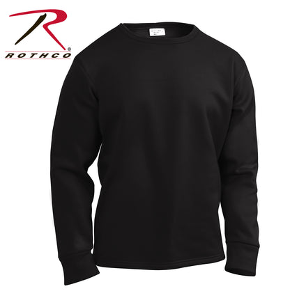 Rothco ECWCS Poly Crew Neck Top Black Size Medium - Cold Weather Tactical Shirt