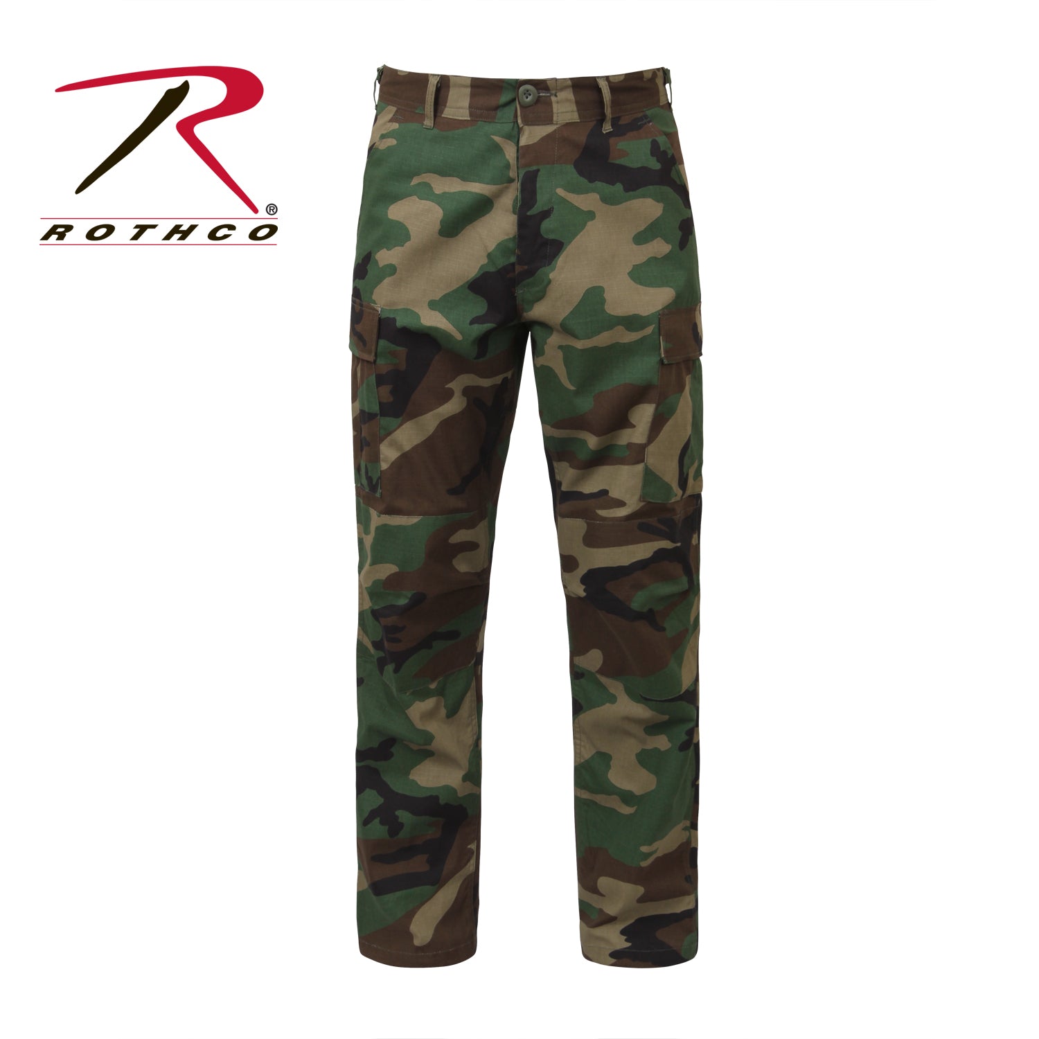 Rothco Rip-Stop Tactical BDU Pants in Woodland Camo, Size Large