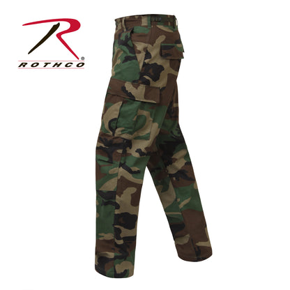 Rothco Rip-Stop Tactical BDU Pants Woodland Camo Size L - Long