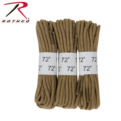 Rothco 72-inch Boot Laces - 3 Pack in Desert Tan