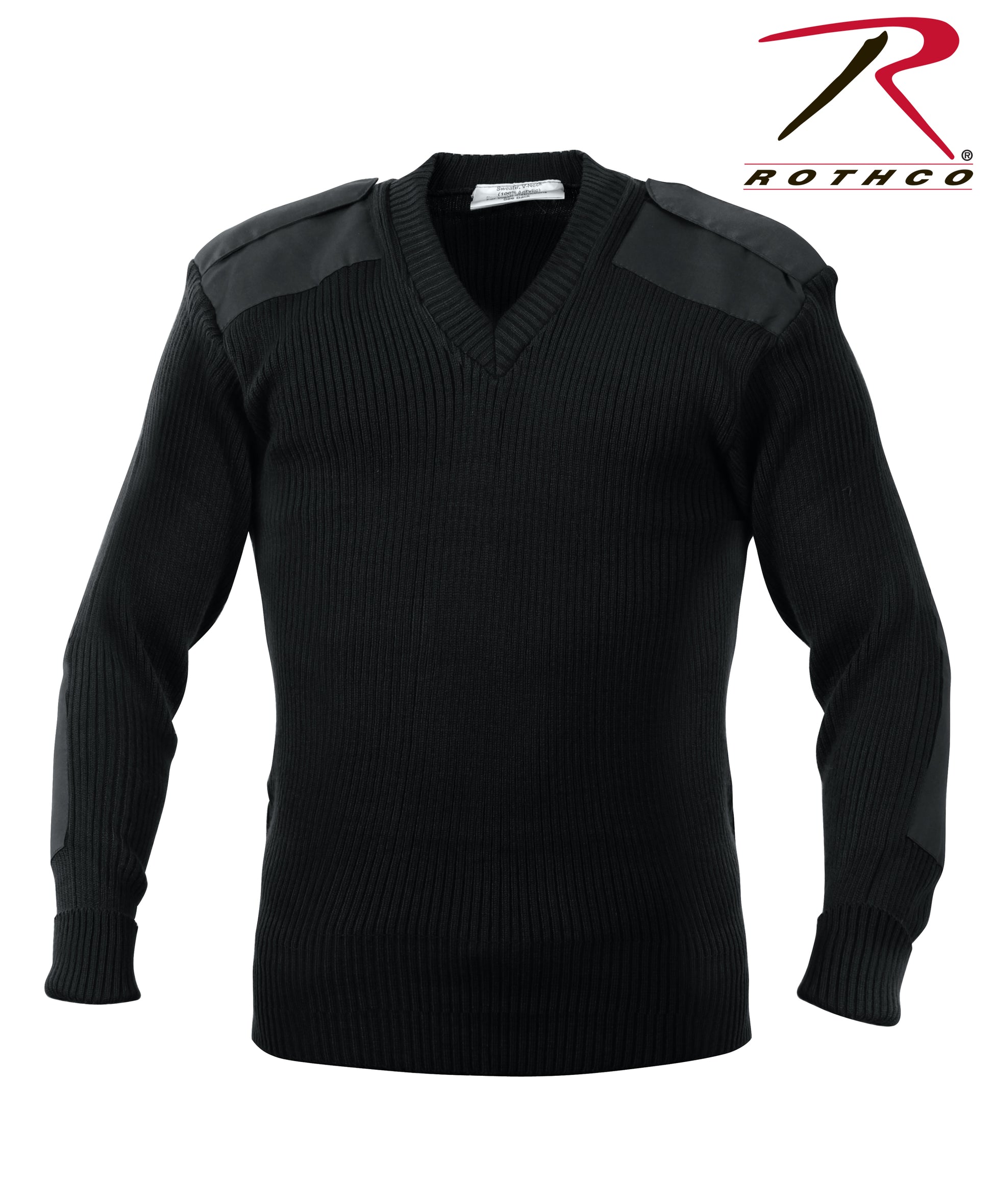 Rothco G.I. Style Acrylic V-Neck Sweater Black Size XL – Rugged and Stylish Uniform Essential
