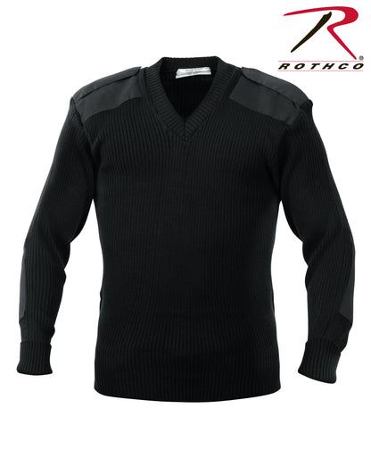 Rothco G.I. Style Acrylic V-Neck Sweater Black Size 2XL – Rugged and Warm Combat-Ready Knitwear