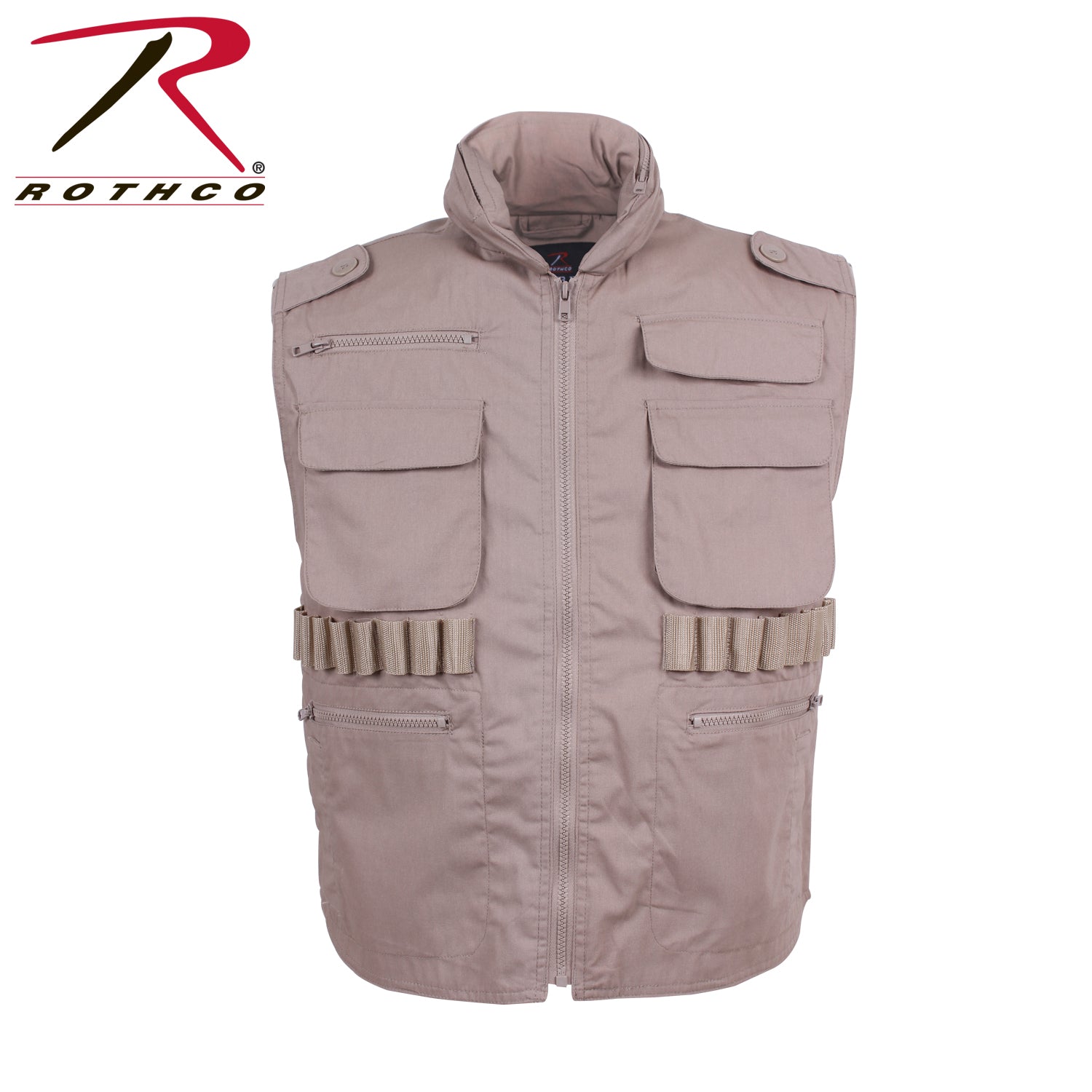 Rothco Ranger Vest Khaki Size M – Durable Tactical Outdoor Vest with Multiple Storage Options