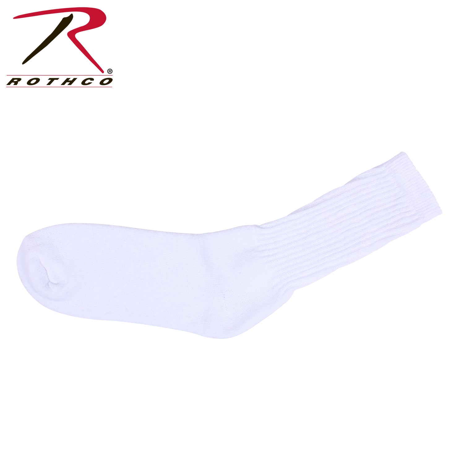 Rothco Athletic Crew Socks White Size 10-13 - Durable Comfort for Active Wear