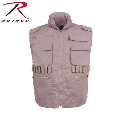 Rothco Ranger Vest Khaki 2XL – Durable Tactical Outdoor Vest with Multiple Storage Pockets