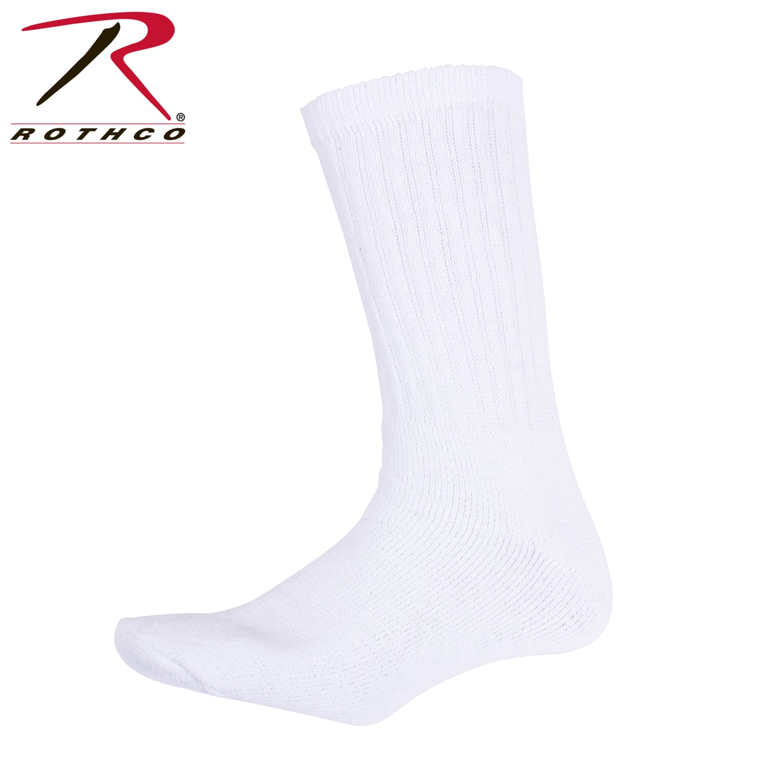 Rothco Athletic Crew Socks White Size 10-13 - Durable Comfort for Active Wear