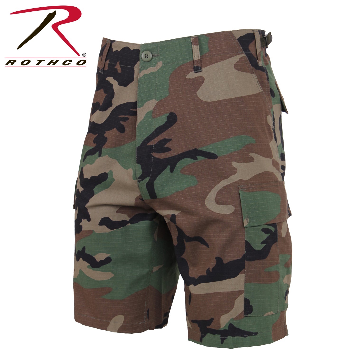 Rothco Rip-Stop BDU Shorts in Woodland Camo, Size M