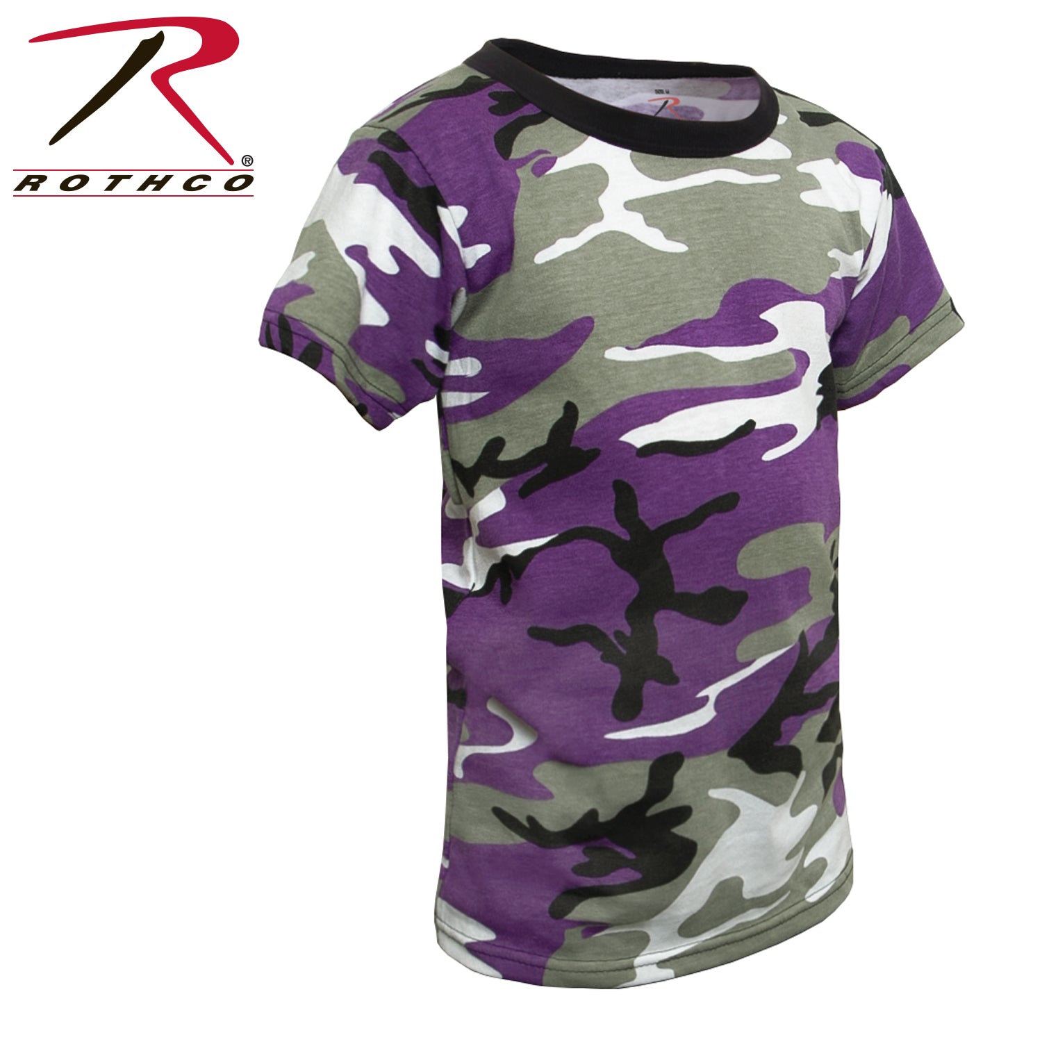 Rothco Kids Camo T-Shirt Ultra Violet Camo Size M – Durable Outdoor Camouflage Tee for Young Explorers