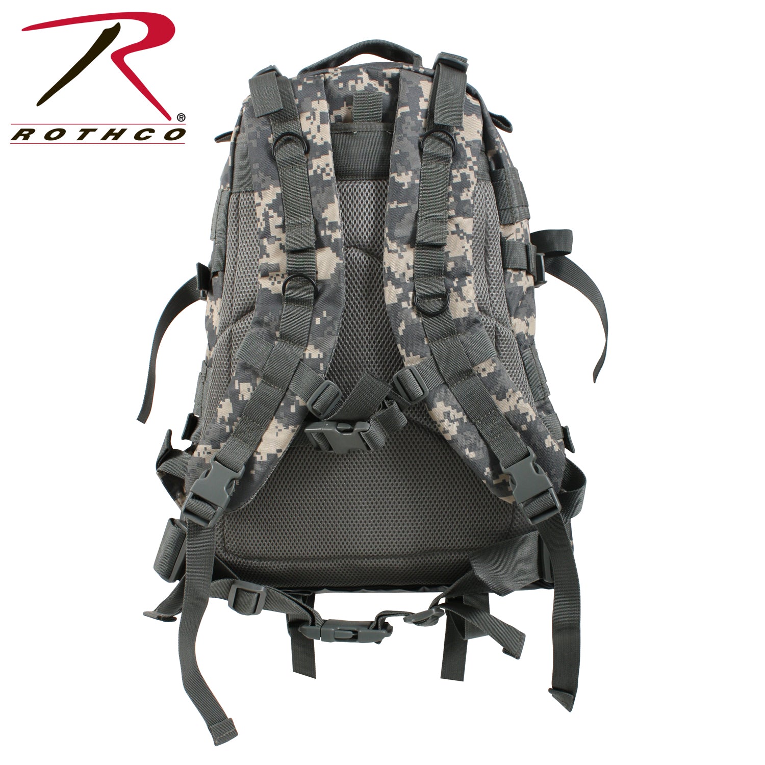 Rothco Large Camo Transport Pack ACU Digital Camo – Tactical & Outdoor Gear Bag with MOLLE Compatibility