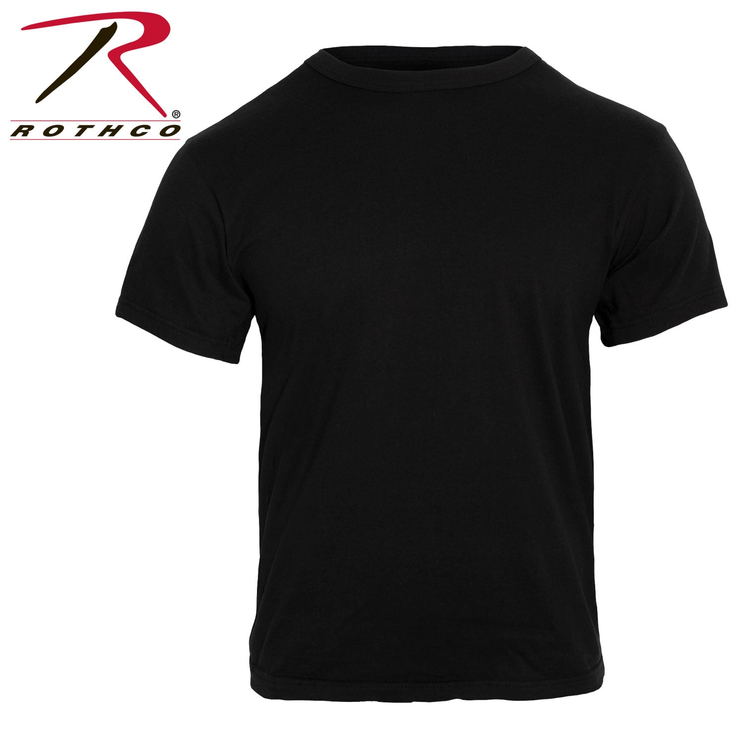 Rothco Solid Color 100% Cotton T-Shirt Black Size 2XL